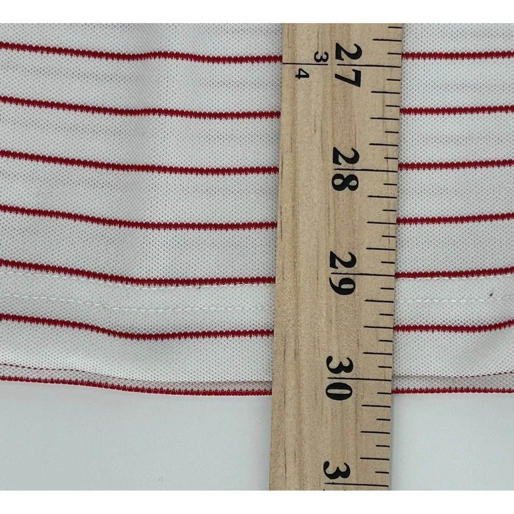 Onward Reserve Performance Polo Shirt Men XXL Red White Striped Fly Fishing Logo - Picture 6 of 7